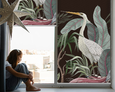 Modern roller blind Birds in the leaves