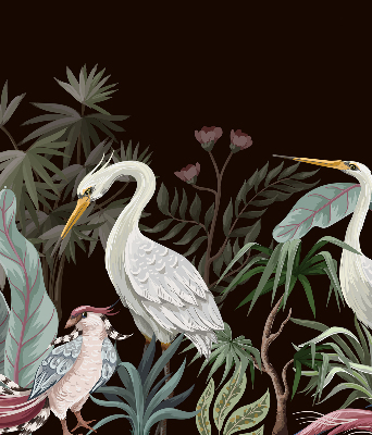 Modern roller blind Birds in the leaves