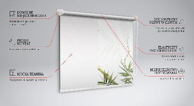 Fabric roller blind bamboo style