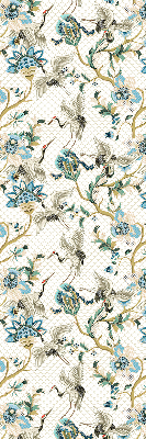 Fabric roller blind Flowers and birds