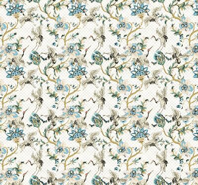 Fabric roller blind Flowers and birds