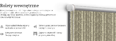 Roller blind for large window Tree trunks