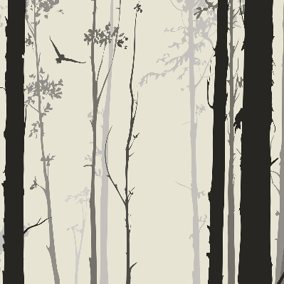 Fabric roller blind Trees