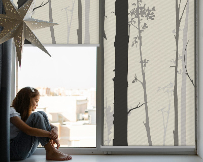 Fabric roller blind Trees