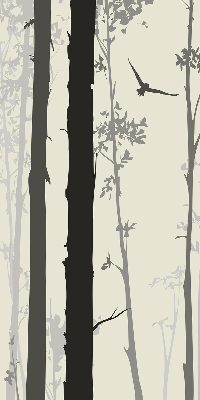 Fabric roller blind Trees