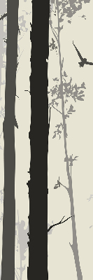 Fabric roller blind Trees
