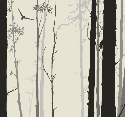 Fabric roller blind Trees