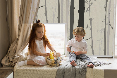 Fabric roller blind Trees