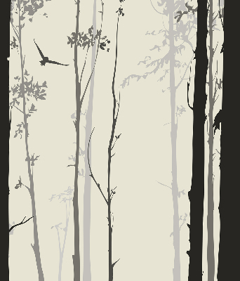 Fabric roller blind Trees