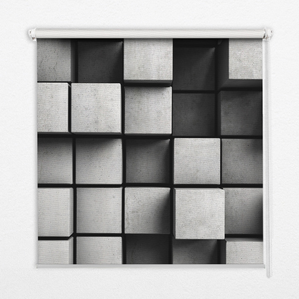 Modern roller blind Stone cubes