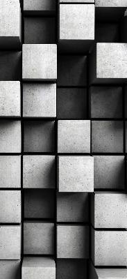 Modern roller blind Stone cubes