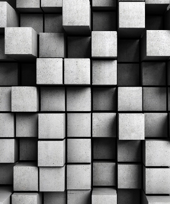 Modern roller blind Stone cubes