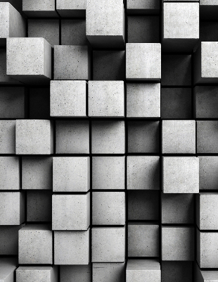 Modern roller blind Stone cubes