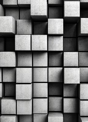 Modern roller blind Stone cubes