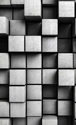 Modern roller blind Stone cubes