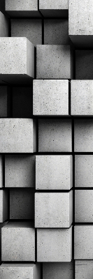Modern roller blind Stone cubes