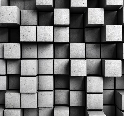 Modern roller blind Stone cubes