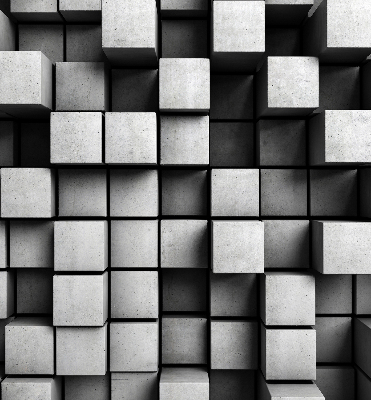 Modern roller blind Stone cubes