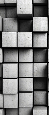 Modern roller blind Stone cubes