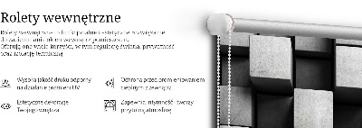 Modern roller blind stone cubes pattern
