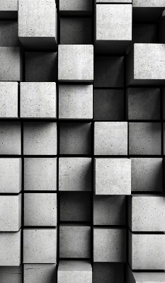 Modern roller blind Stone cubes