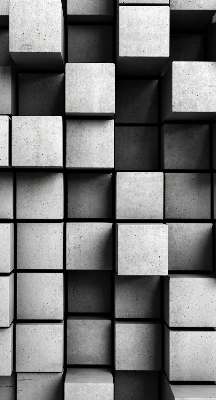 Modern roller blind Stone cubes