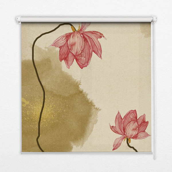 Modern roller blind Flowers