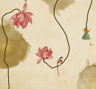 Modern roller blind Flowers