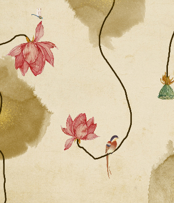 Modern roller blind Flowers