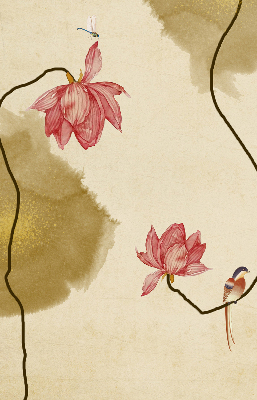 Modern roller blind Flowers