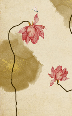 Modern roller blind Flowers