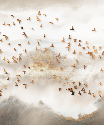 Roller blind for large window A flock of birds