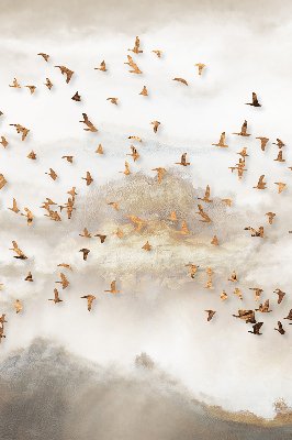 Roller blind for large window A flock of birds