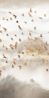 Roller blind for large window A flock of birds