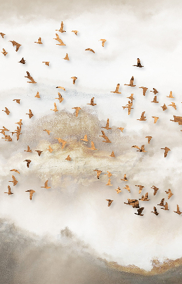 Roller blind for large window A flock of birds