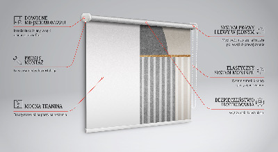 Roller blind for large window Random figures