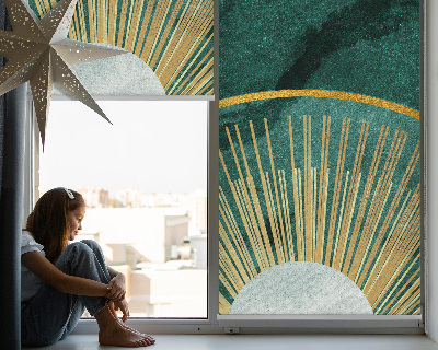 Fabric roller blind A semicircle within a semicircle