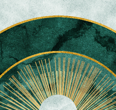 Fabric roller blind A semicircle within a semicircle