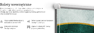 Fabric roller blind A semicircle within a semicircle