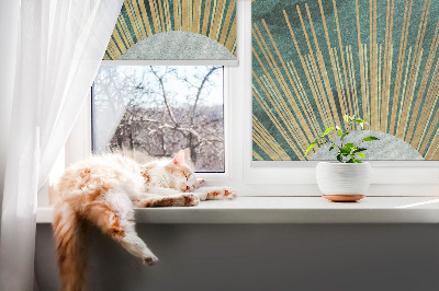 Fabric roller blind A semicircle within a semicircle