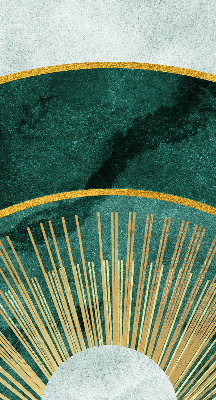 Fabric roller blind A semicircle within a semicircle