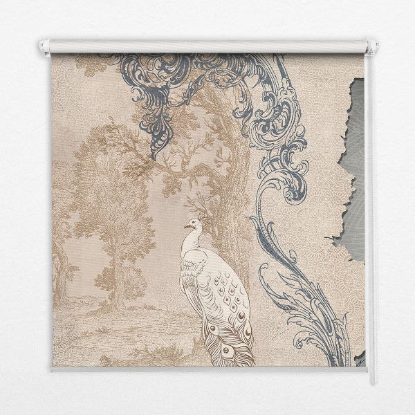 Modern roller blind Vintage birds