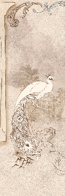 Modern roller blind Vintage birds