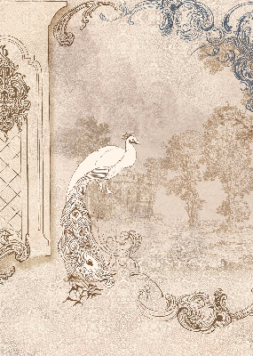 Modern roller blind Vintage birds