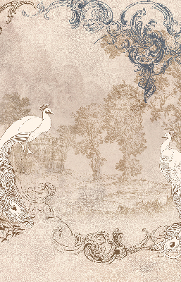Modern roller blind Vintage birds