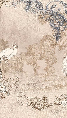 Modern roller blind Vintage birds