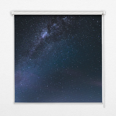 Fabric roller blind starry sky design