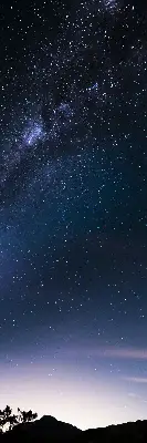 Fabric roller blind starry sky design
