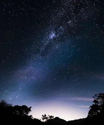 Fabric roller blind starry sky design