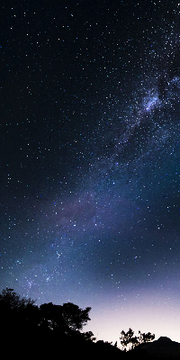 Fabric roller blind starry sky design